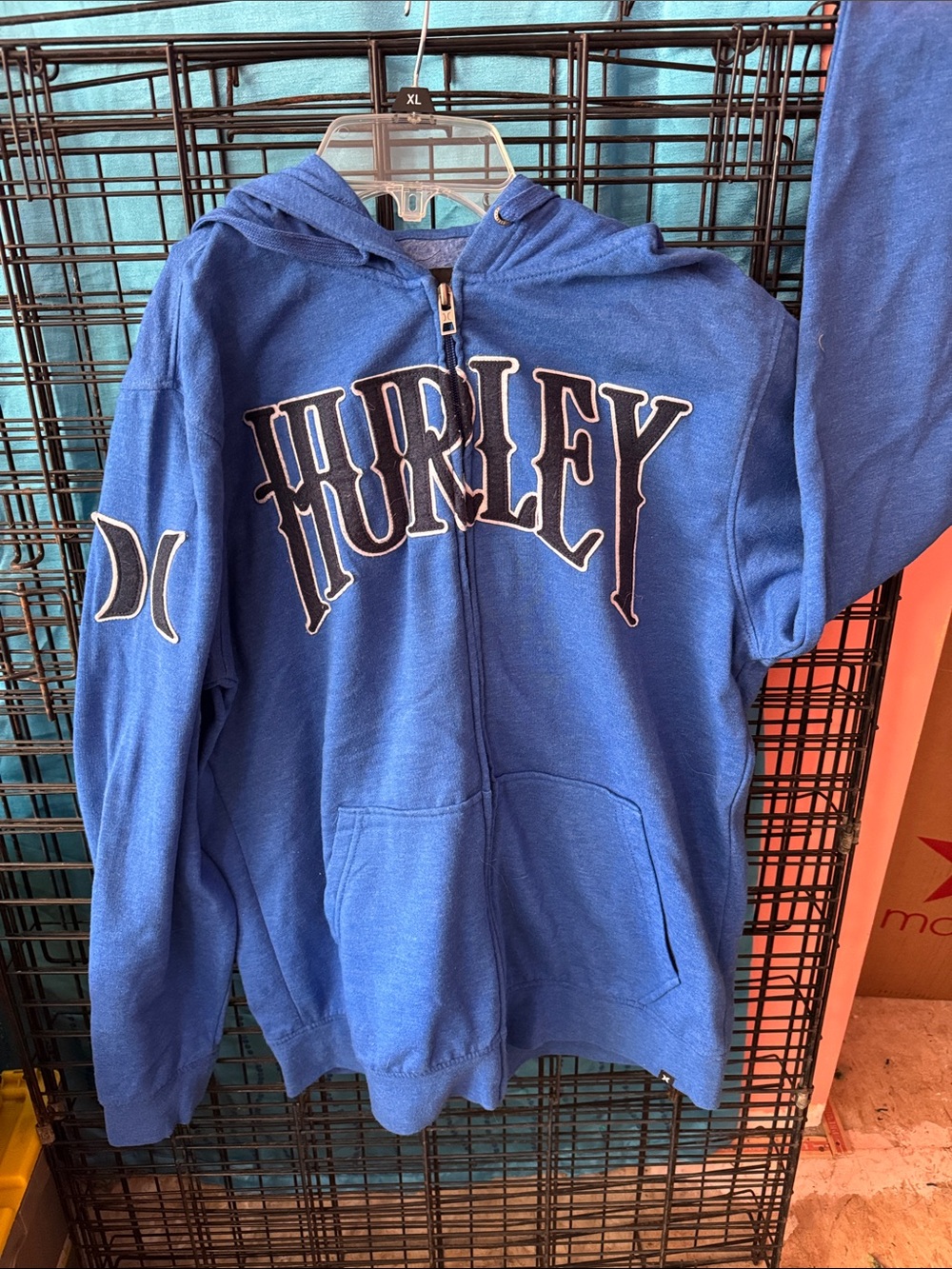 Hurley Blue Zip-Up Hoodie Jacket